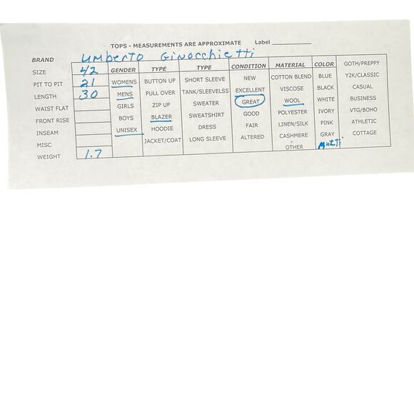 Vintage Umberto Ginocchietti Wool Plaid Blazer Unisex Mens Size 42 Multi 80's - Picture 7 of 7